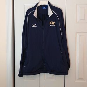 Georgia Tech front zip baseball jacket